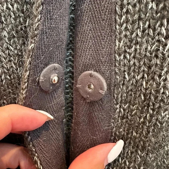 Coldwater Creek Angora Mohair Blend Cardigan Sweater Beaded Size Large 14 / 16 - Picture 9 of 14